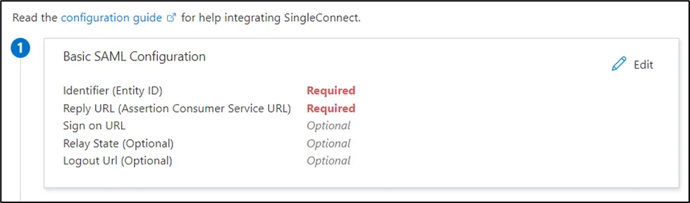 Basic SAML Configuration