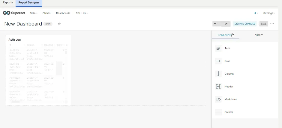 Adding Different Components or Charts & Filters to a Dashboard Adding Different Components or Charts & Filters to a Dashboard