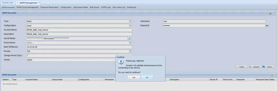 Adding Dynamic Configured Static Accounts