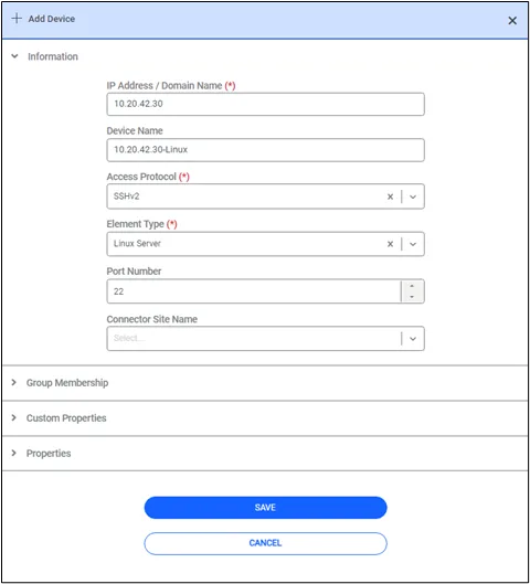 Adding Devices Manually Adding Devices Manually