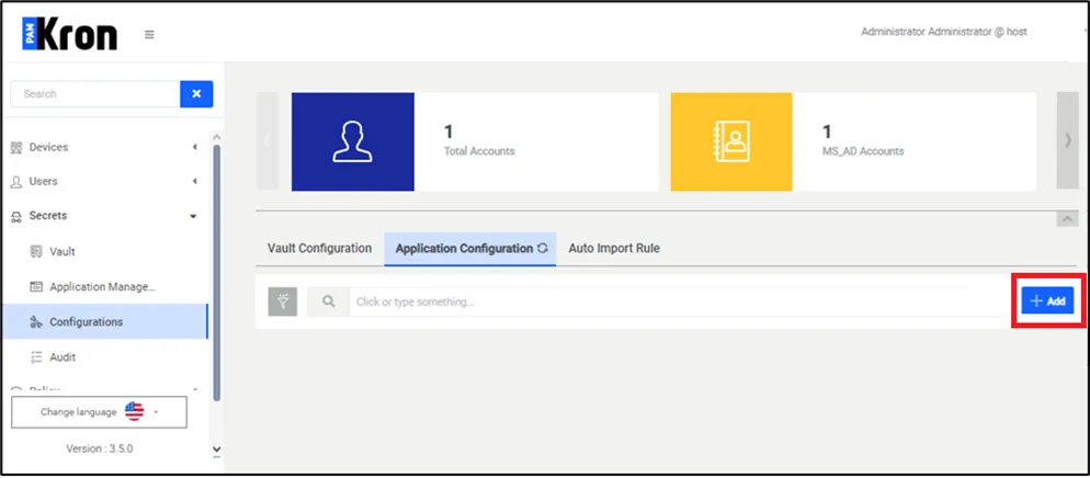 Application Configuration Definition Screen Application Configuration Definition Screen