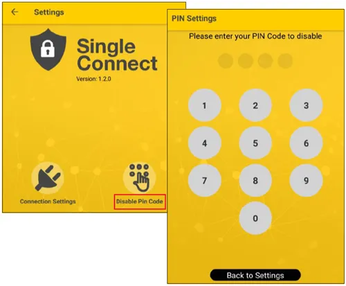 Disable your pin code.