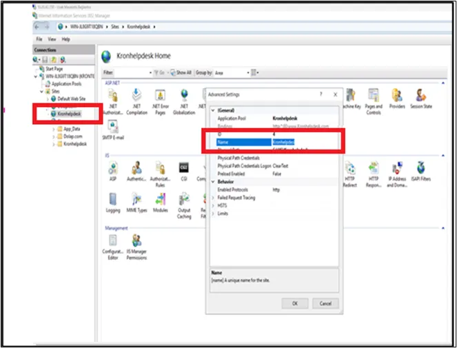 Windows IIS Default Pool Configuration Screen Windows IIS Default Pool Configuration Screen