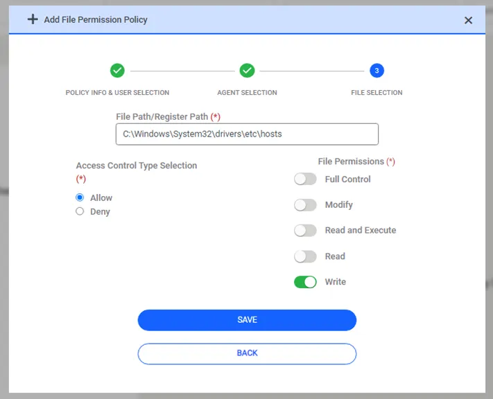 Giving required right for File Giving required right for File