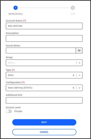 SSH Key in the SAPM