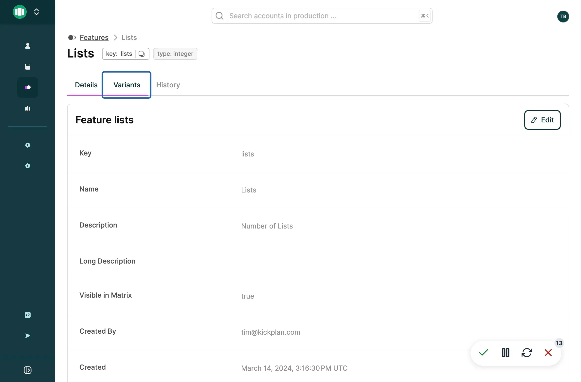The created feature. The created feature.