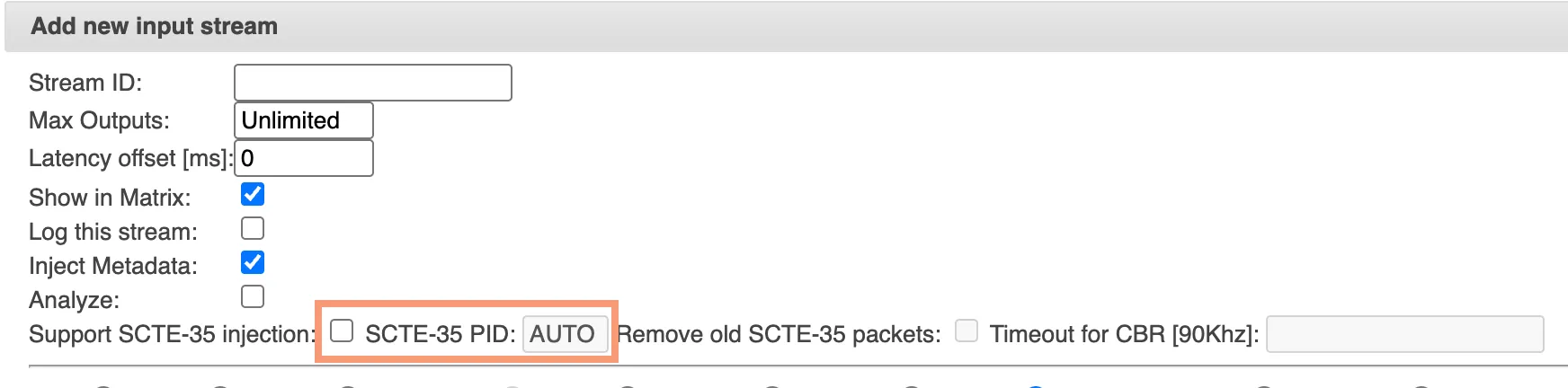 SCTE-35 PID