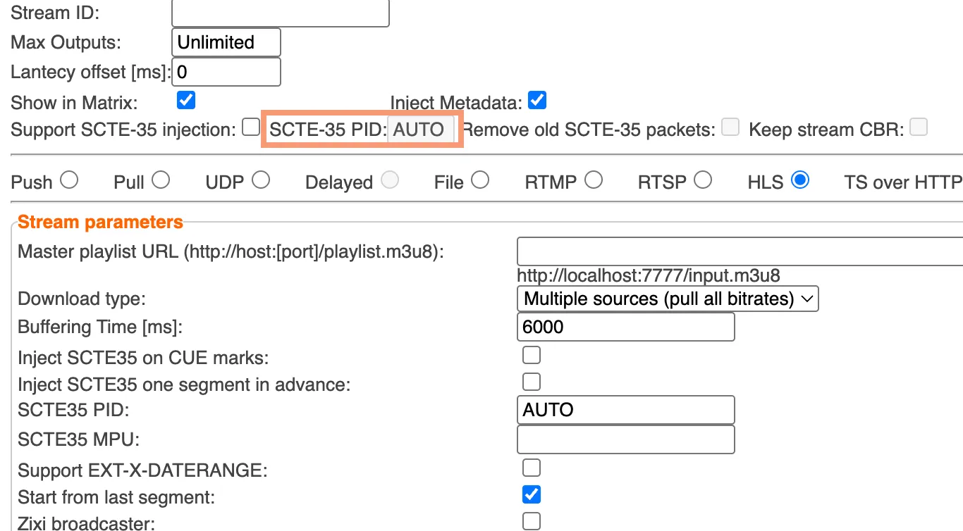 SCTE-35 PID