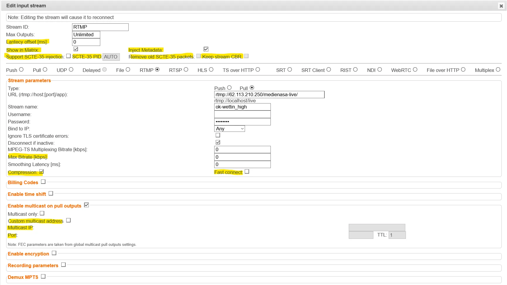RTMP Advanced Mode RTMP Advanced Mode