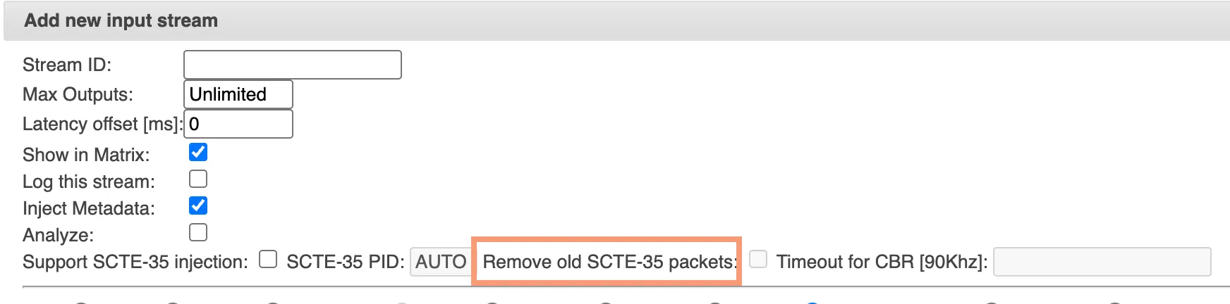 Remove old SCTE-35 packets 