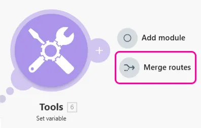 Merge routes