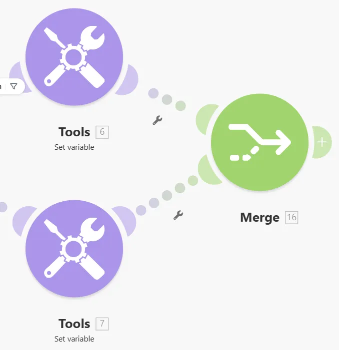 Join the merge module to all routes.