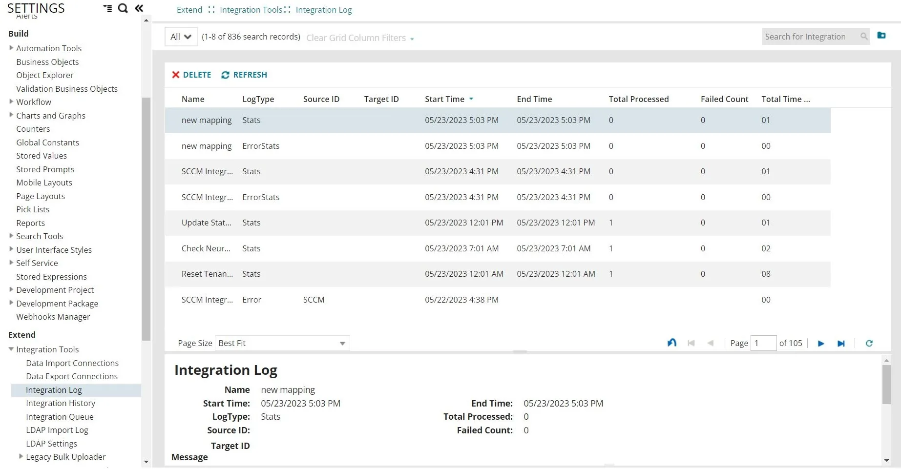Error Stats Message for files not imported - Example 2 