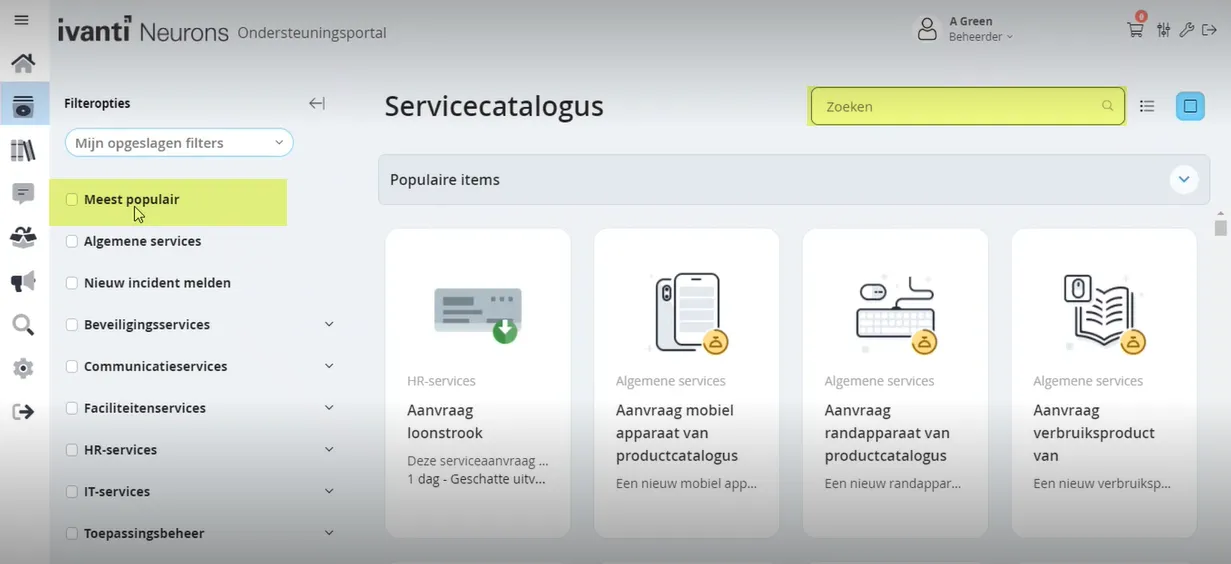 Self Service Mobile screen after translating. Self Service Mobile screen after translating.