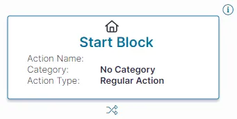 screenshot of the start block