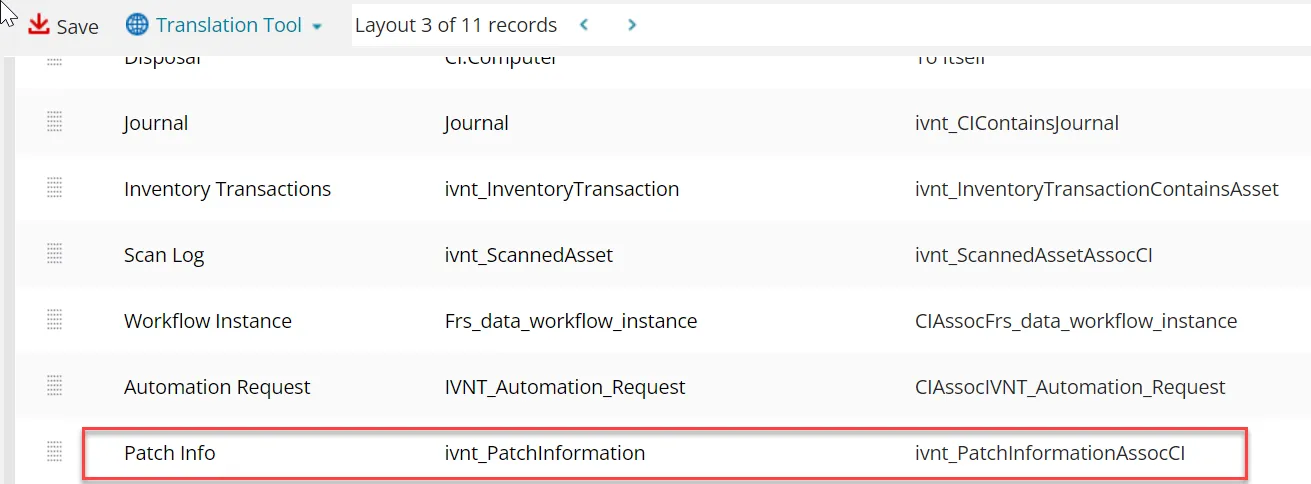 Ensuring that the patch information will be visible in the ITSM user interface.