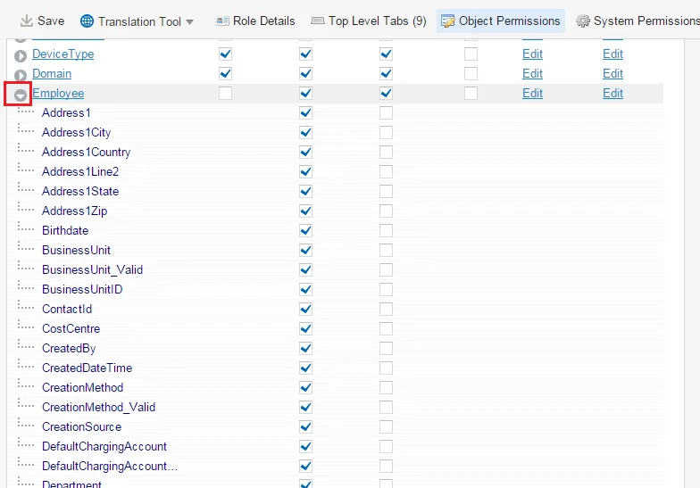 Image of field-level permissions. Image of field-level permissions.