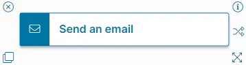 Image of the Send an Email Quick Action Block.