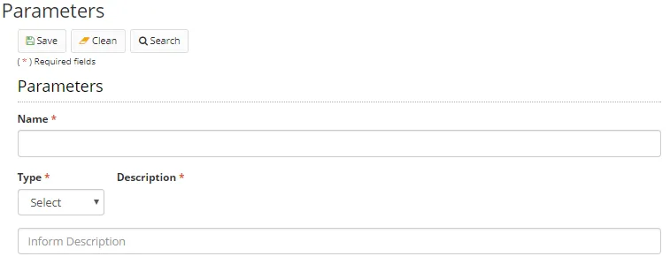 Figure 4 - Parameter Register Screen