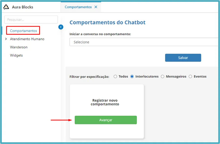 Registrar Comportamento Registrar Comportamento
