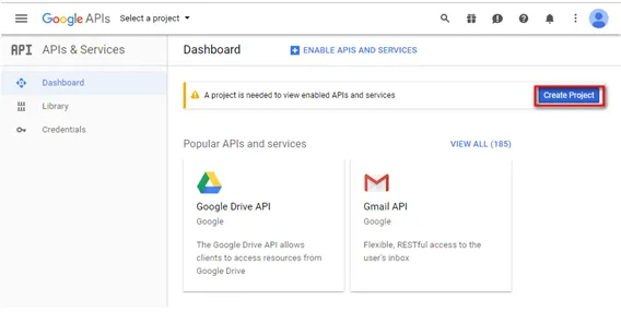 Figure 3 - Google Developer Console Figure 3 - Google Developer Console