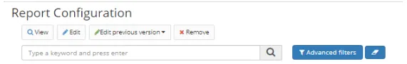 Figure 1 - Report Configuration Search Screen