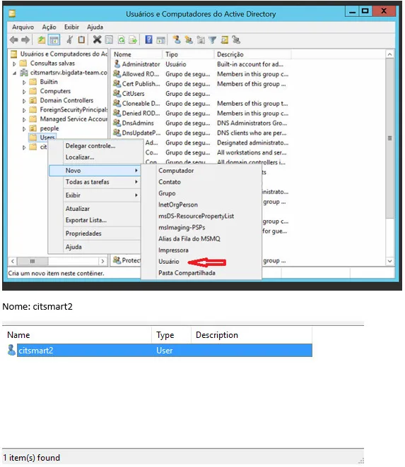 Figure 1 - Creating User