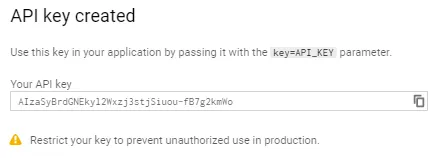 Figure 6 - API Key Options Screen for creation Figure 6 - API Key Options Screen for creation