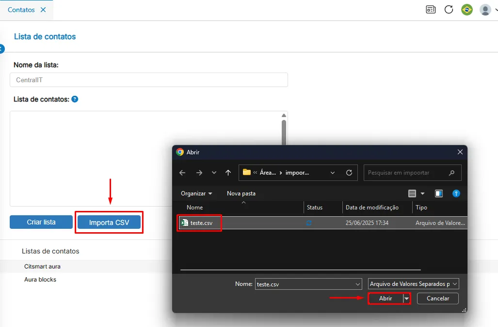 Importar CSV