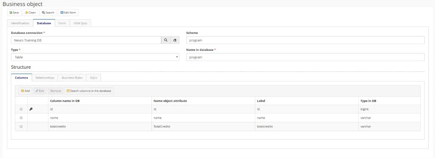 Figure 2 - Database