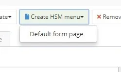Figure 1 - Create SM Menu