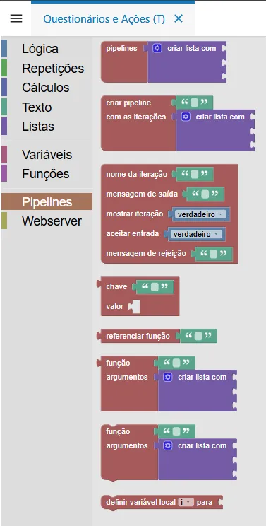 Bloco de Pipelines
