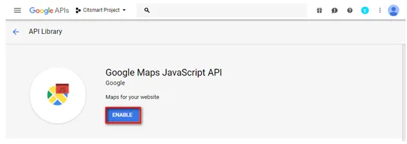 Figure 9 - Google APIs Activation Figure 9 - Google APIs Activation