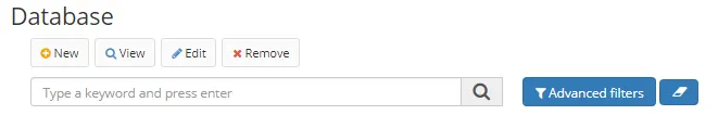 Figure 1 - Database Search Screen