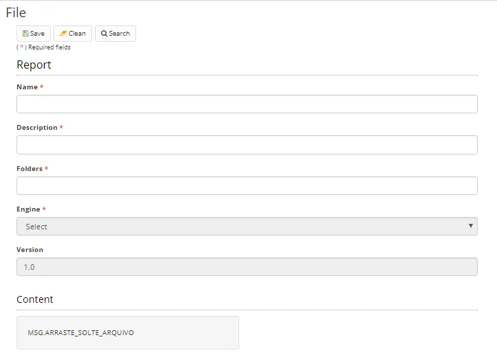 Figure 3- Report file master screen