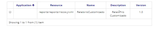 Figure 2 - Report Configuration Listing Screen