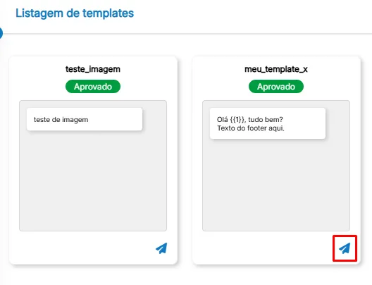 Envio de templates