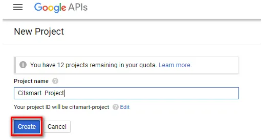 Figure 4 - Project Creation Screen Figure 4 - Project Creation Screen