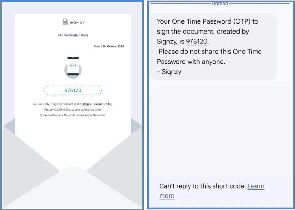 OTP Email and SMS OTP Email and SMS