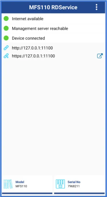 MFS110 L1 RD Service App MFS110 L1 RD Service App