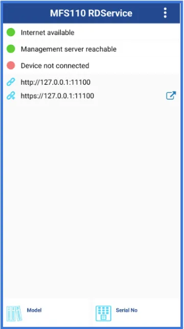 MFS110 RD Service App MFS110 RD Service App