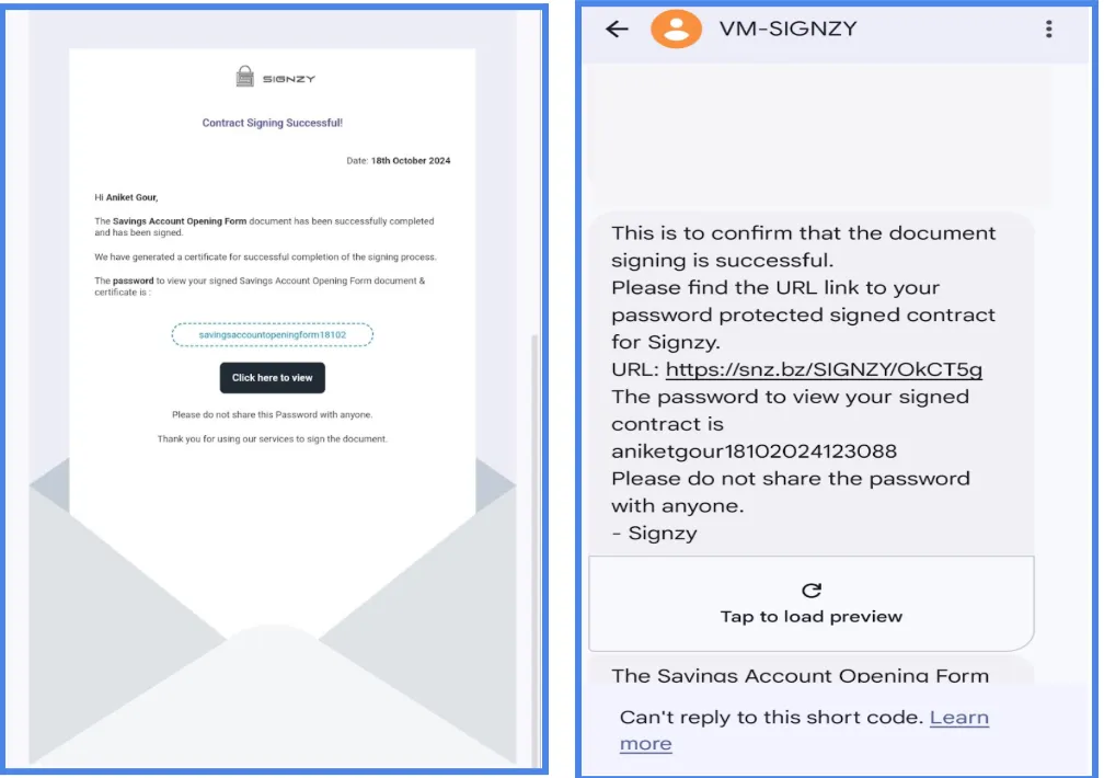 Audit trail Email and SMS Audit trail Email and SMS