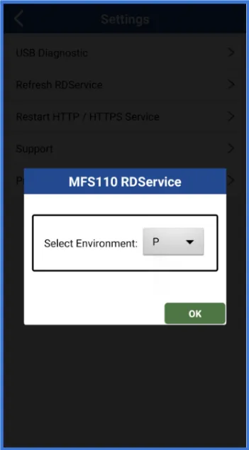 MFS110 RD Service App