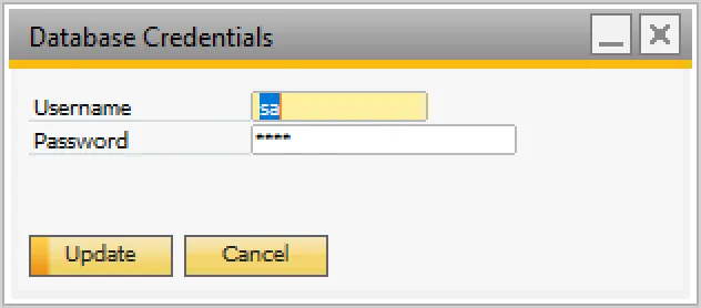 Database Credentials Database Credentials