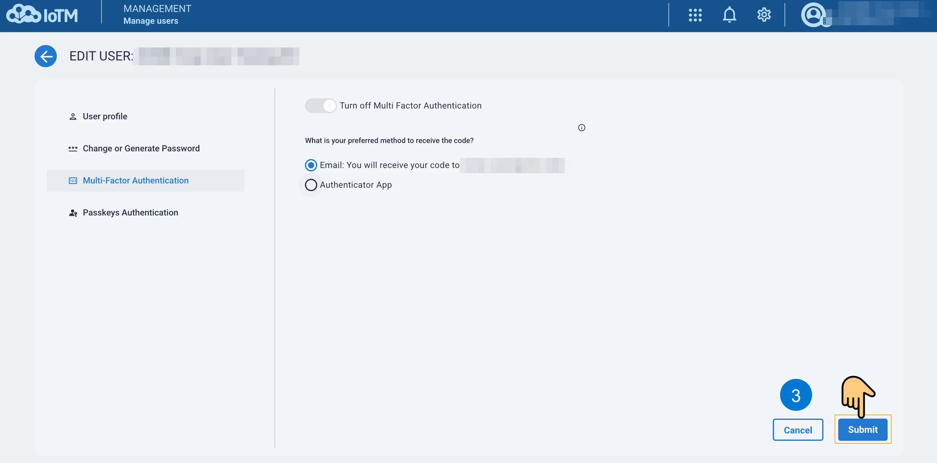 Delete the authenticator registration