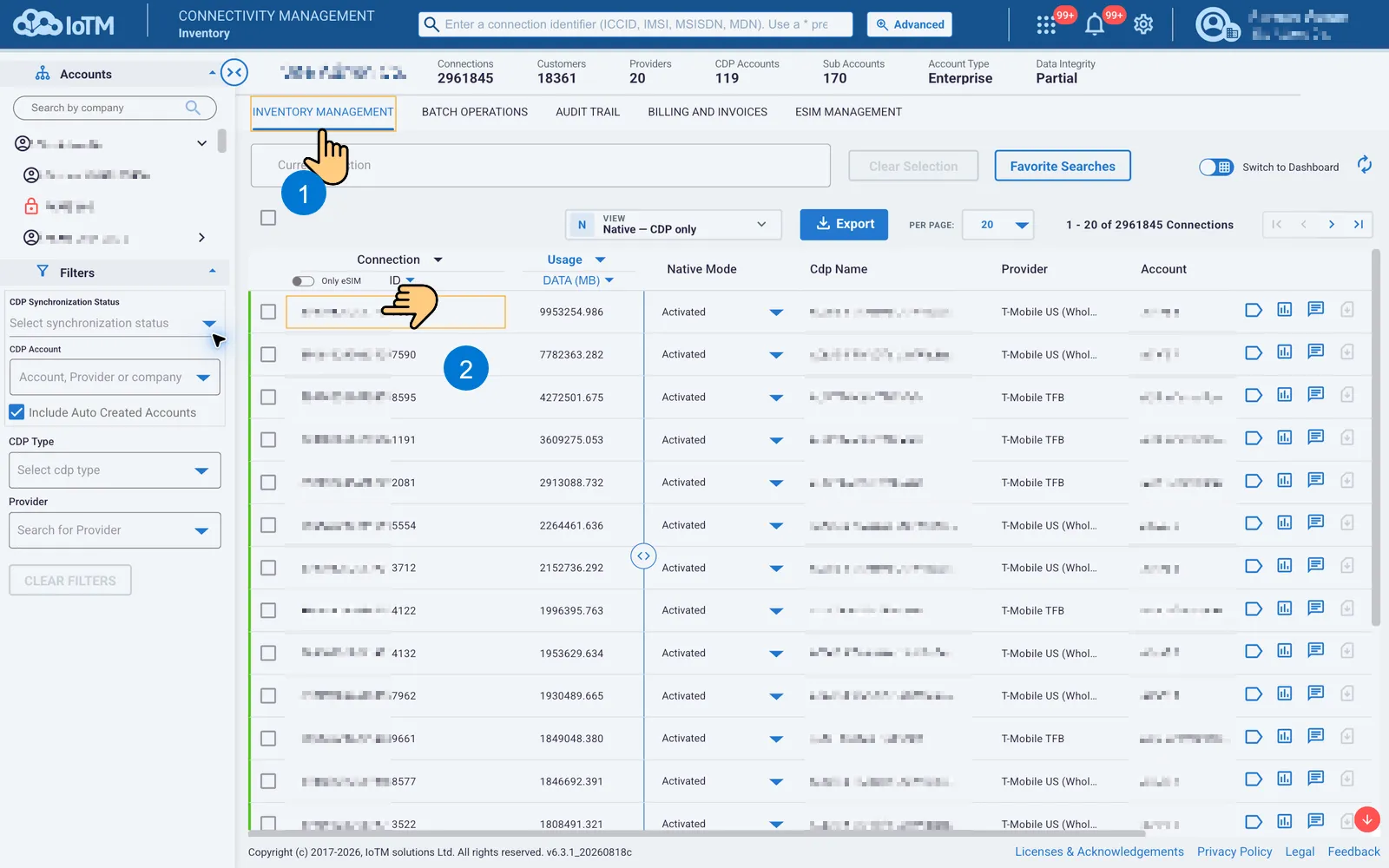 Current UI figure 113: 108a-open-connection