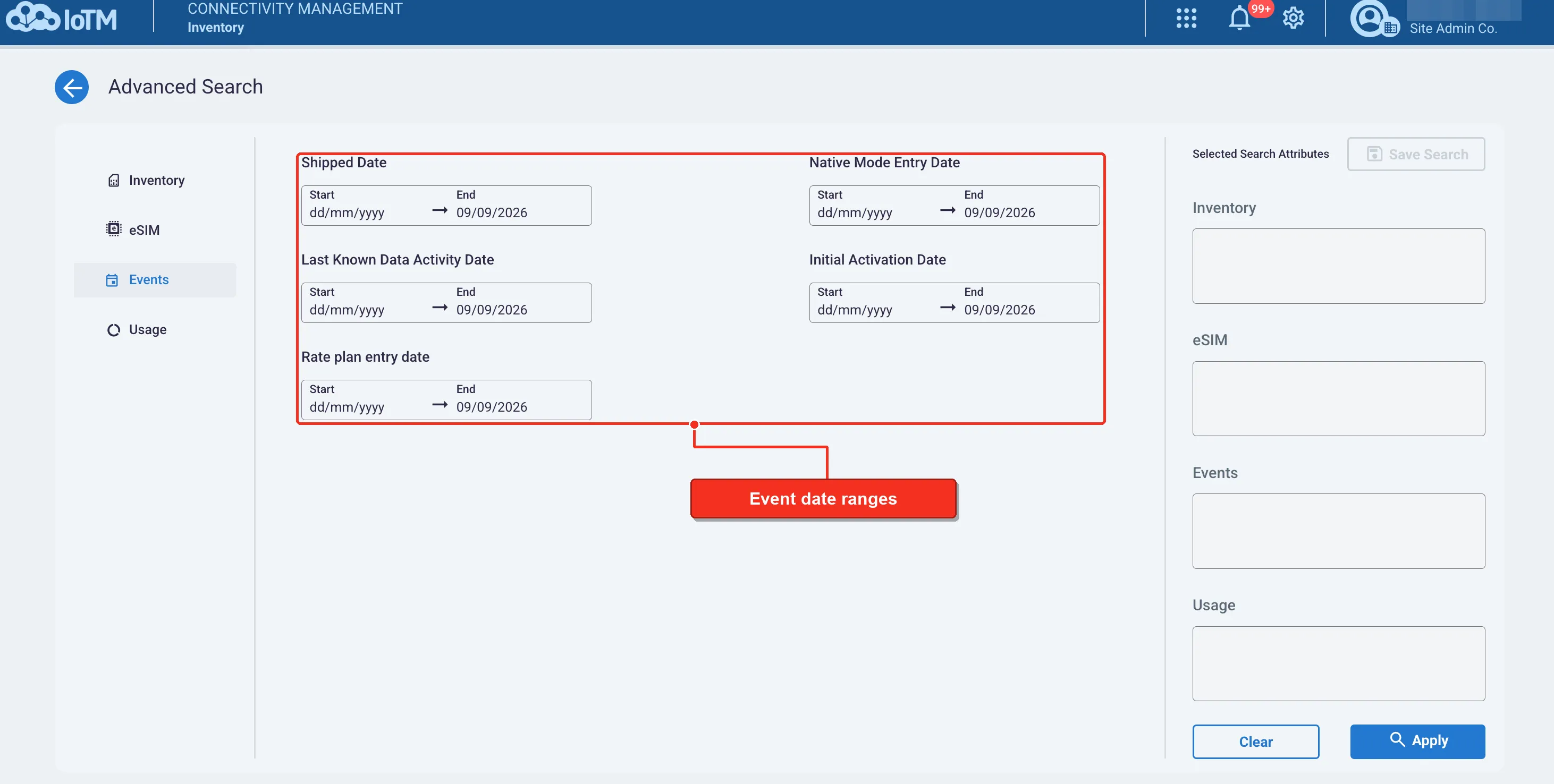 advanced events annotated