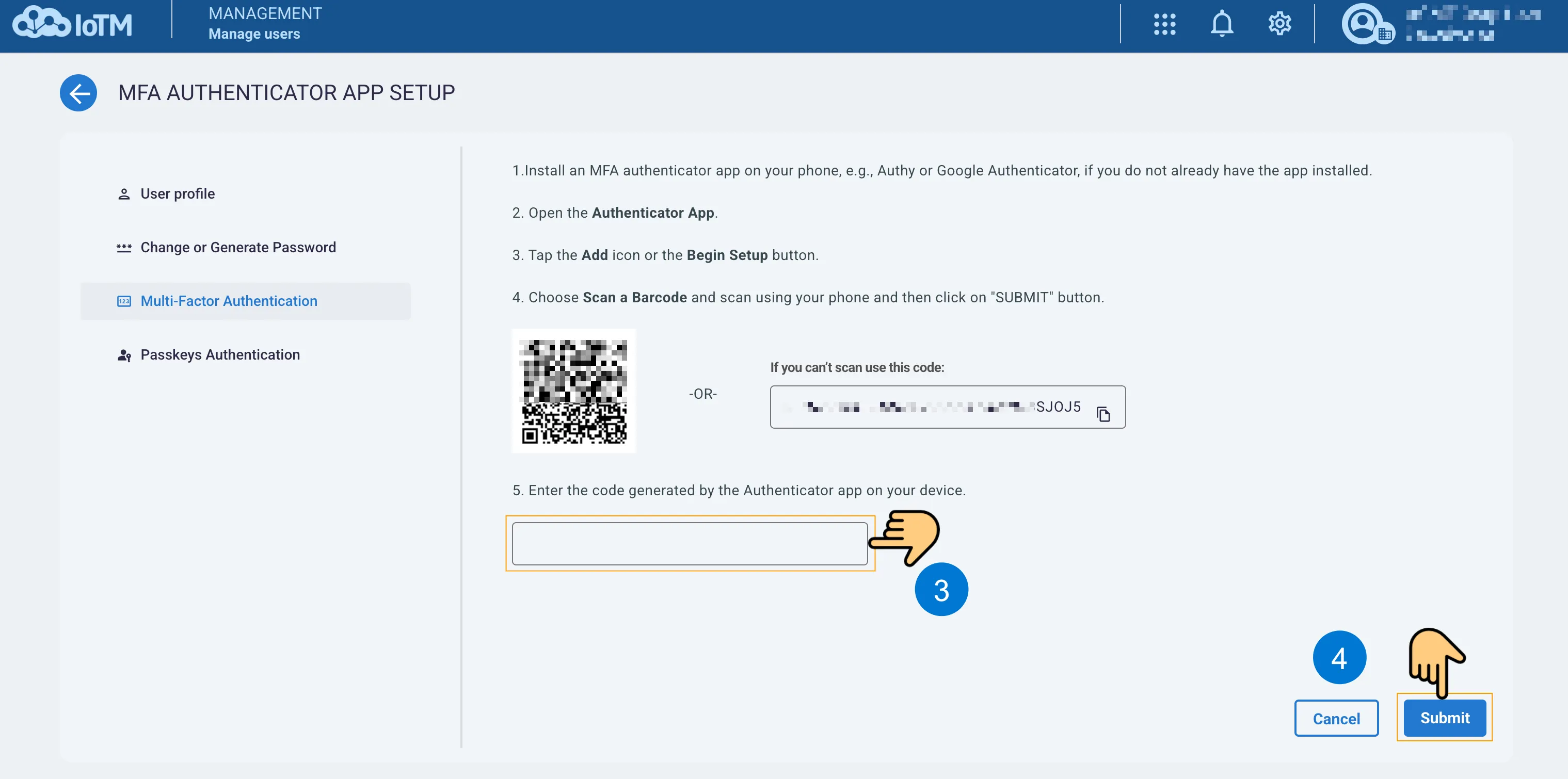 Select Authenticator App; Select Next
