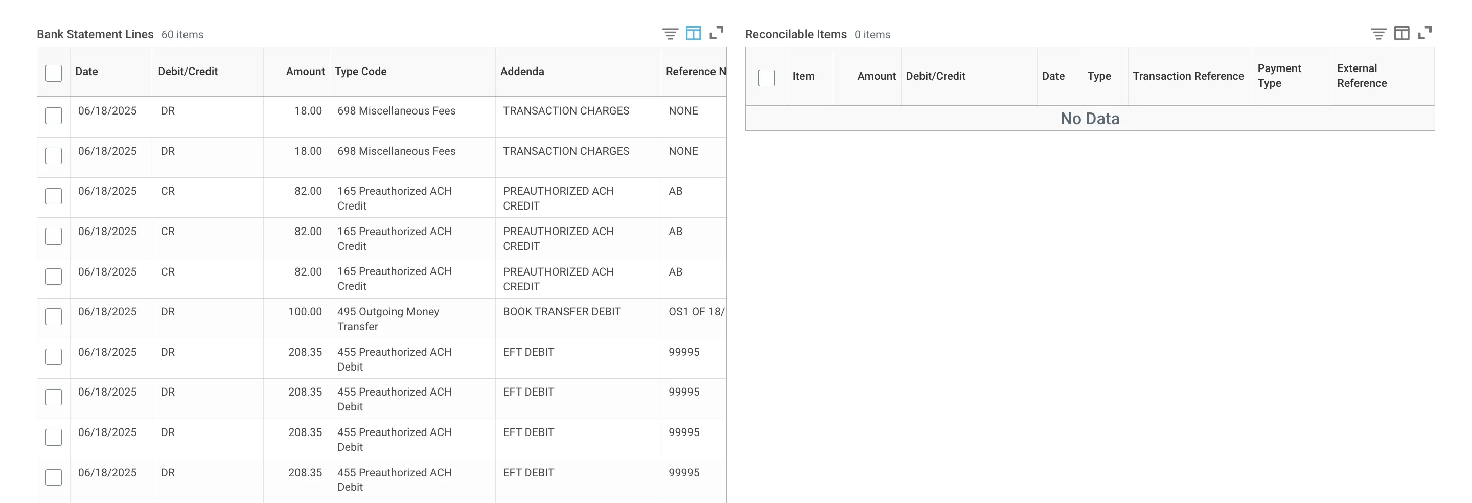Bank Feeds Data