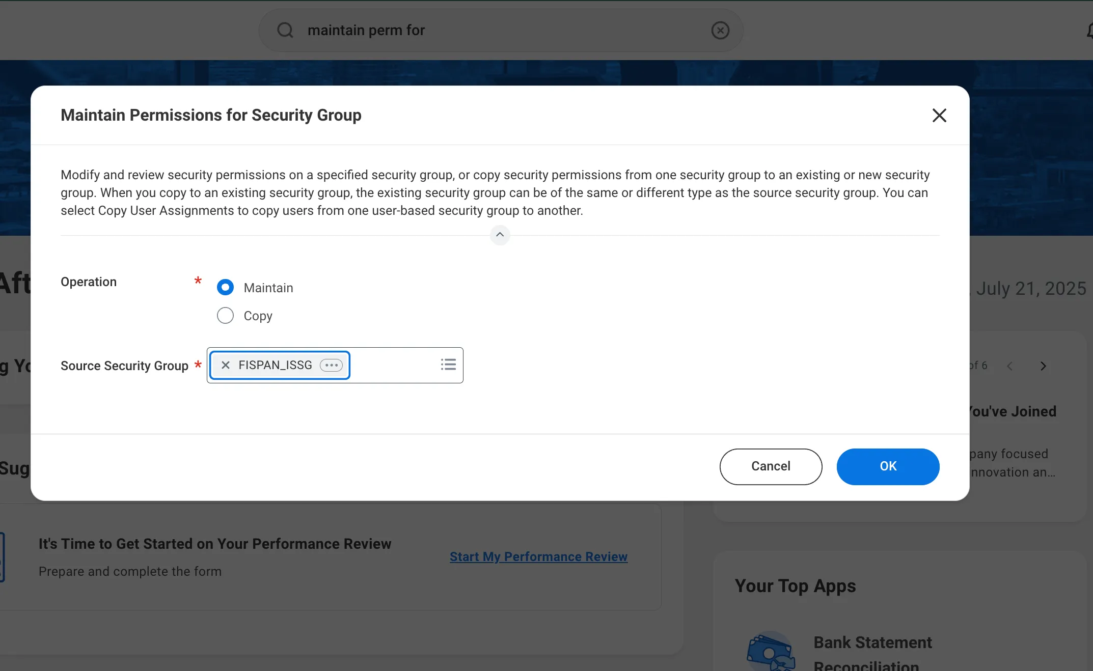 Select ISSG to Grant Permission Select ISSG to Grant Permission